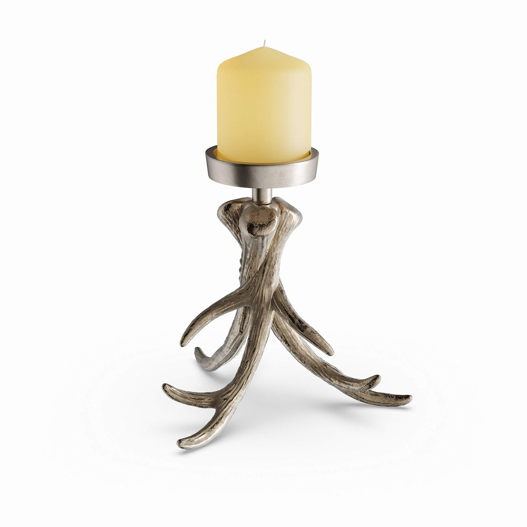 Artistic Aluminum Antler Candle Holder Black Multi Color Modern Contemporary - Diamond Home USA