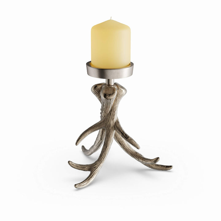 Artistic Aluminum Antler Candle Holder Black Multi Color Modern Contemporary - Diamond Home USA
