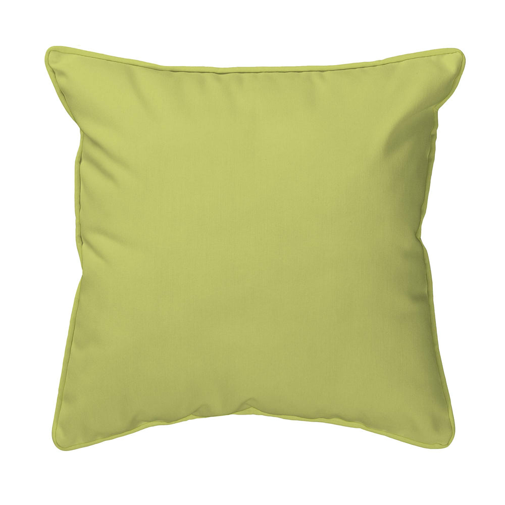 Betsy Drake Peacock Feather Indoor/Outdoor Pillow 18" x 18" - Diamond Home USA