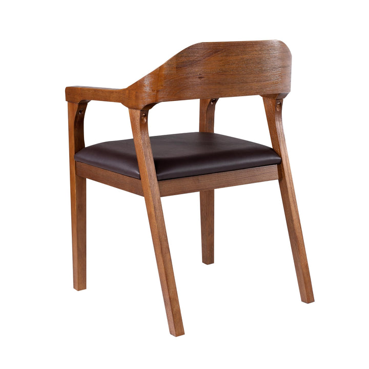 Boraam Rasmus Dining Armchairs-Set of 2 Brown/Chestnut Wire-Brush - Diamond Home USA