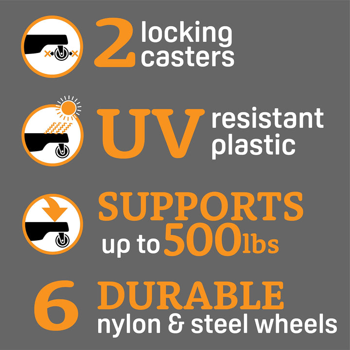 Bosmere S20450 20" Light Gray Plant Caddie - Diamond Home USA