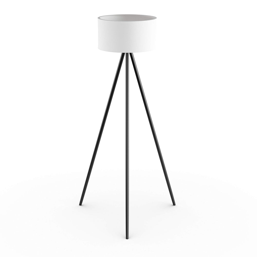 Standing Tripod Floor amp iving Room ighting Black Tall ight Fixture White - Diamond Home USA