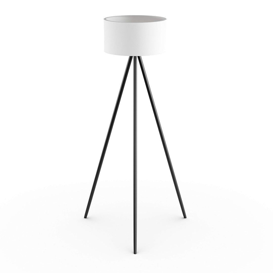 Standing Tripod Floor amp iving Room ighting Black Tall ight Fixture White - Diamond Home USA