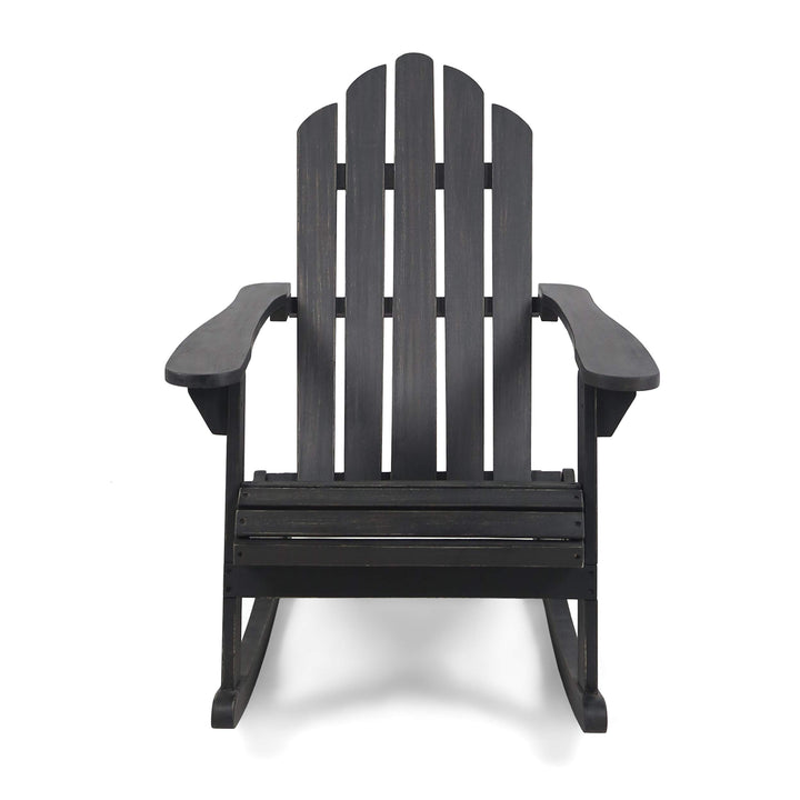 Christopher Knight Home Cara Outdoor Adirondack Acacia Wood Rocking Chair Dark