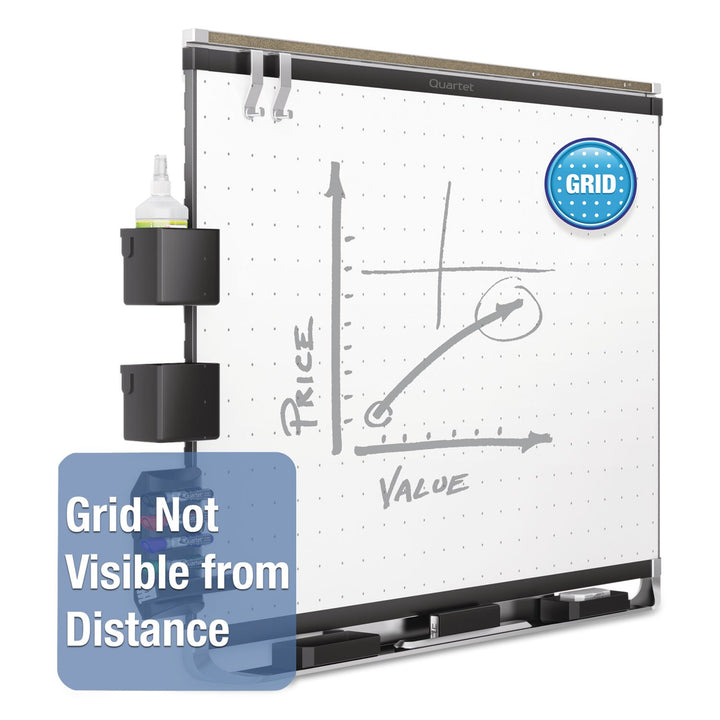 Quartet TEM544B Prestige 2 Magnetic Total Erase Whiteboard 48 x 36 Black Frame - Diamond Home USA