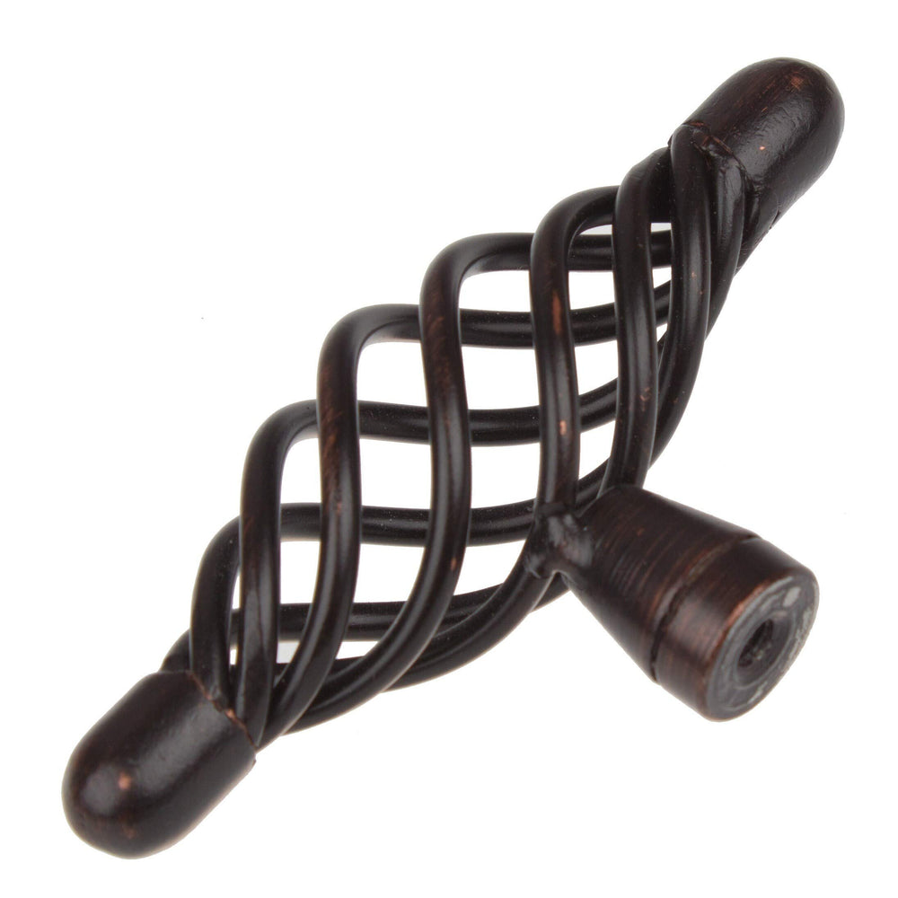 3-inch Oil Rubbed Bronze T-Handle Birdcage Cabinet Knobs (Pack of 10) Metal - Diamond Home USA