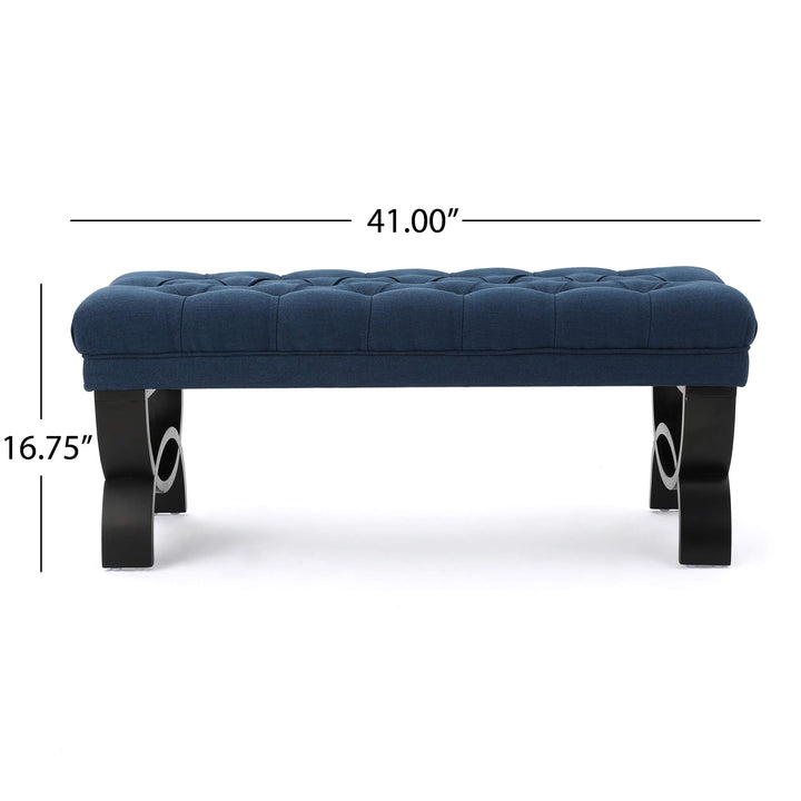 Christopher Knight Home Scarlett Fabric Ottoman Bench Dark