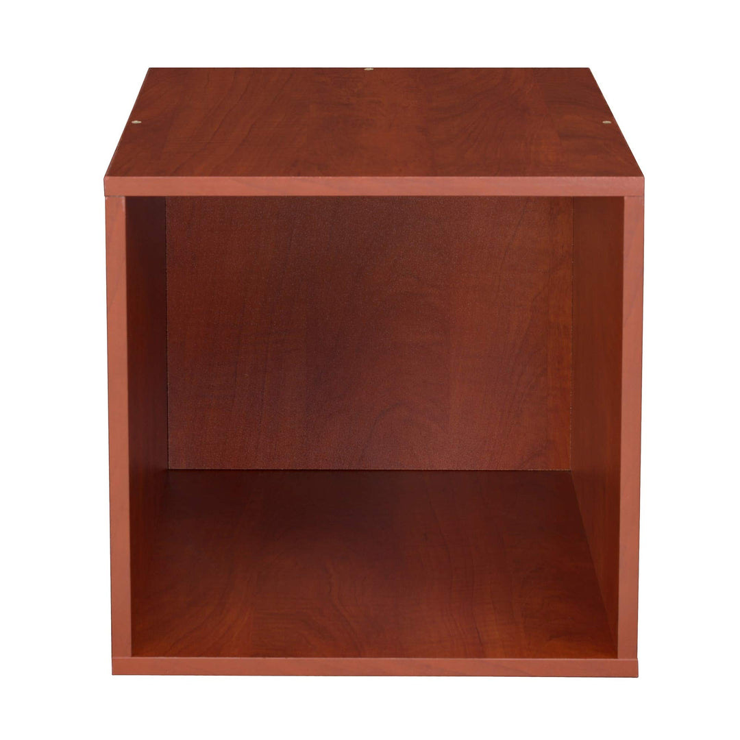 Stackable Storage Cube Cherry Red Modern Contemporary Wood Finish - Diamond Home USA