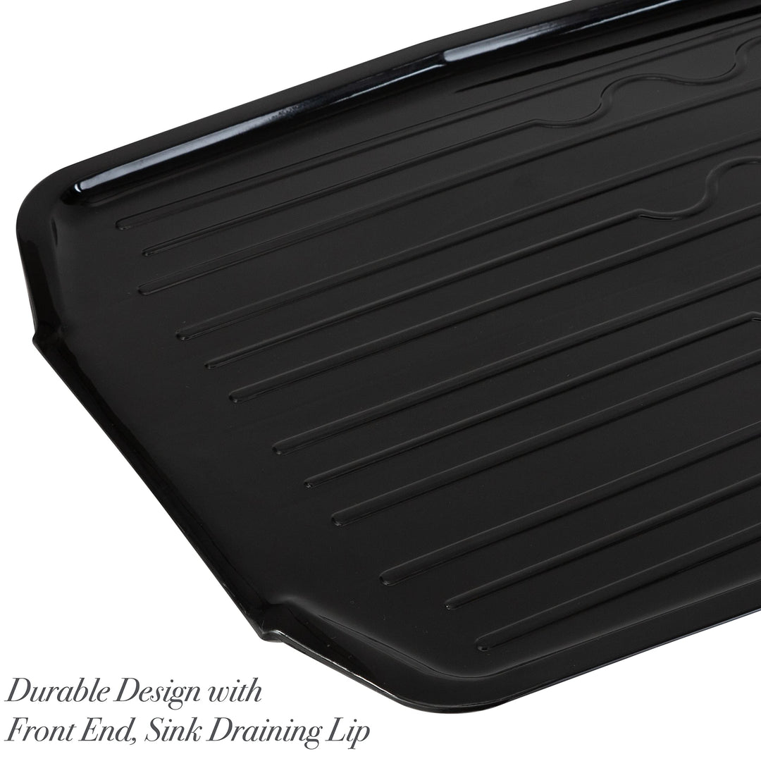 Kitchen Details Countertop Draining Tray|Dimensions: 18"x 15"x 1"| Designed Black - Diamond Home USA