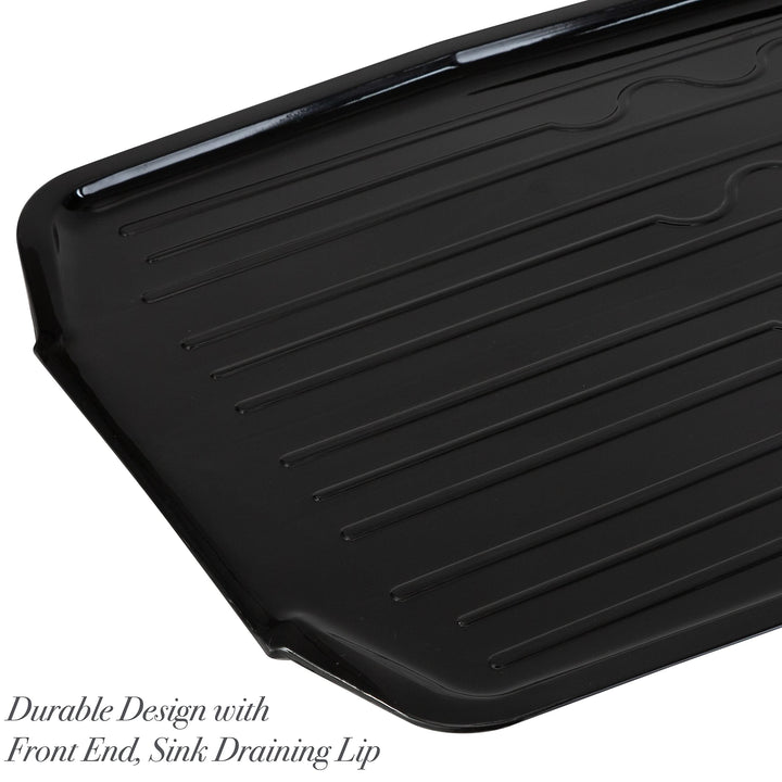 Kitchen Details Countertop Draining Tray|Dimensions: 18"x 15"x 1"| Designed Black - Diamond Home USA