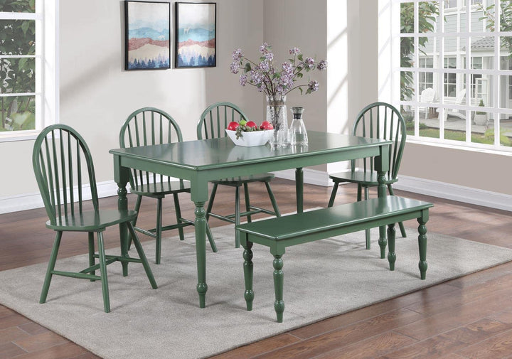 Boraam Carolina Dining Bench 14" L x 48" W x 18" H Equestrian Green - Diamond Home USA