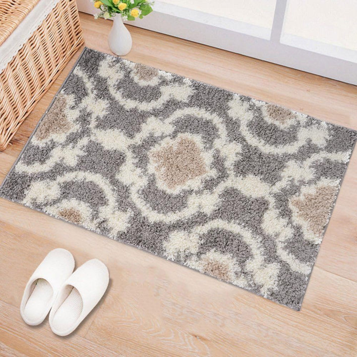 Rugshop Cozy Moroccan Trellis Indoor Shag Area Rug 2' x 3' Gray/Cream 2' x 3' - Gray