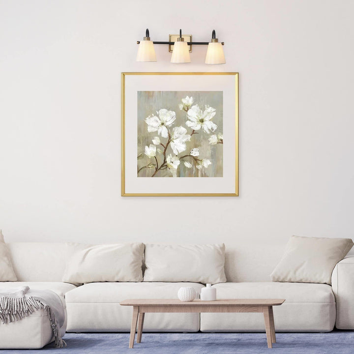 Mid-century Modern 3-light Linear Gold Black Bathroom Vanity Lights L 21.6" X - Diamond Home USA