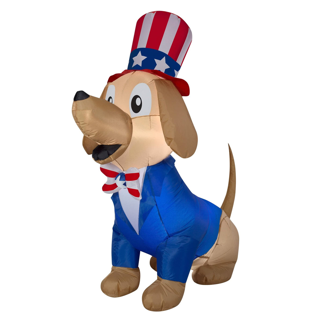 60" Inflatable Patriotic Pooch 60 in Blue Traditional Plastic