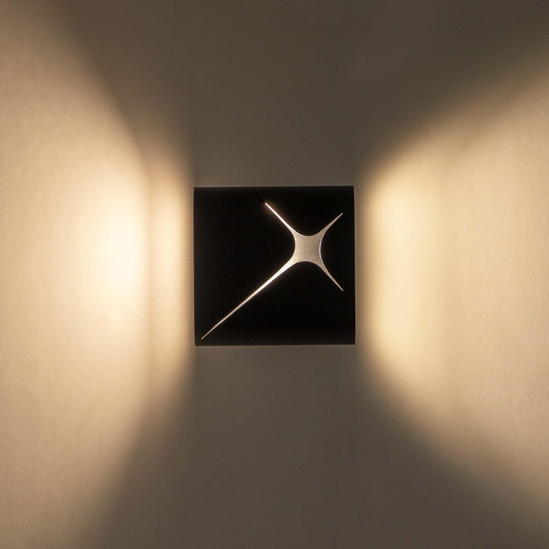 Modern Black Led Waterproof Outdoor Wall Sconce 6.2 in. H X W 3.3 D - Diamond Home USA