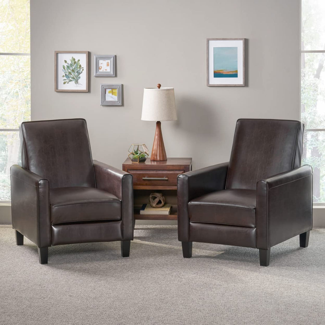 Christopher Knight Home Marshal Contemporary Bonded Leather Recliner (Set of - Diamond Home USA