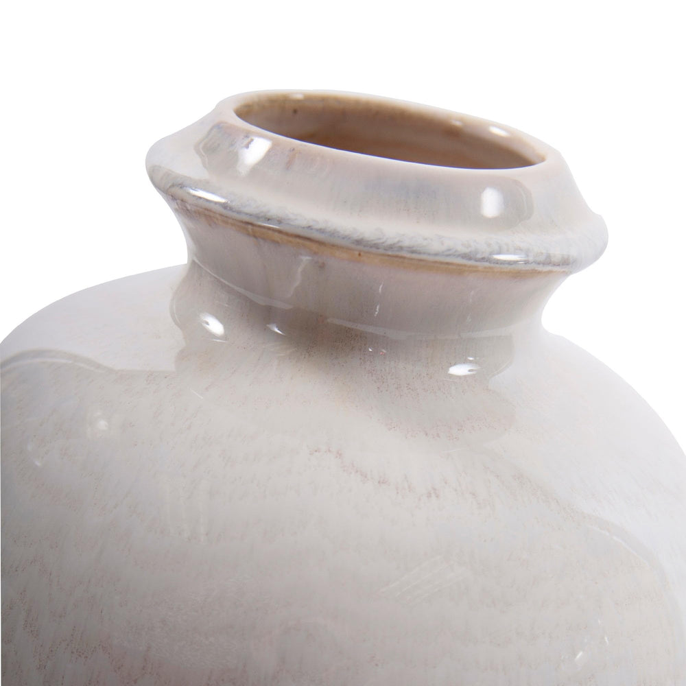Oversized Ceramic Floor Vase Beige Modern Contemporary - Diamond Home USA