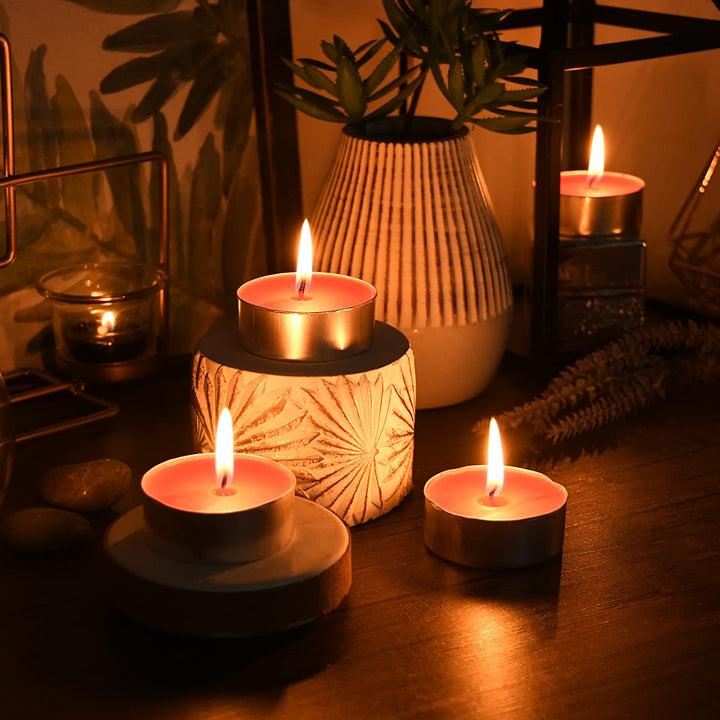 Zest Candle 12-Piece Tin Cups Tealight Candles Mega Oversized Red s