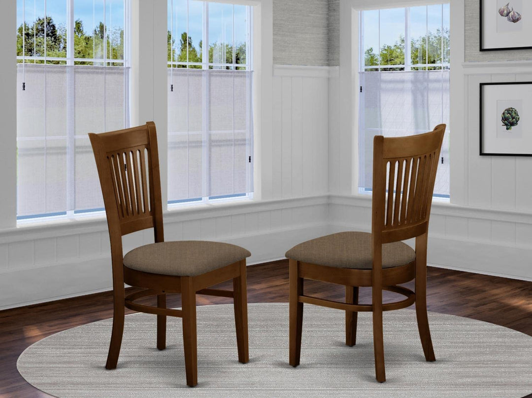 East West Furniture Kitchen Room Chairs Set of 2 Espresso VAC-ESP-C - Diamond Home USA
