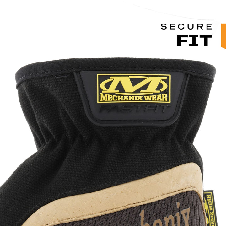 Mechanix Wear: Durahide Leather FastFit Work Glove with Elastic Cuff for - Diamond Home USA
