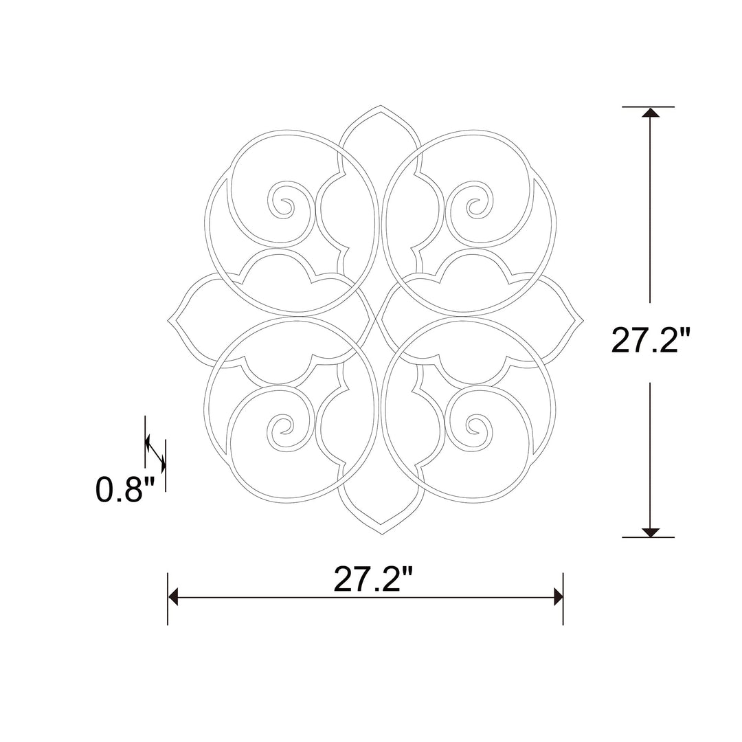 Southern Patio Taza Metal Wall Art Outdoor Indoor Décor with Bronze Finish - Diamond Home USA