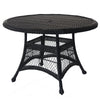 Jeco Wicker Round Dining Table 44" Espresso
