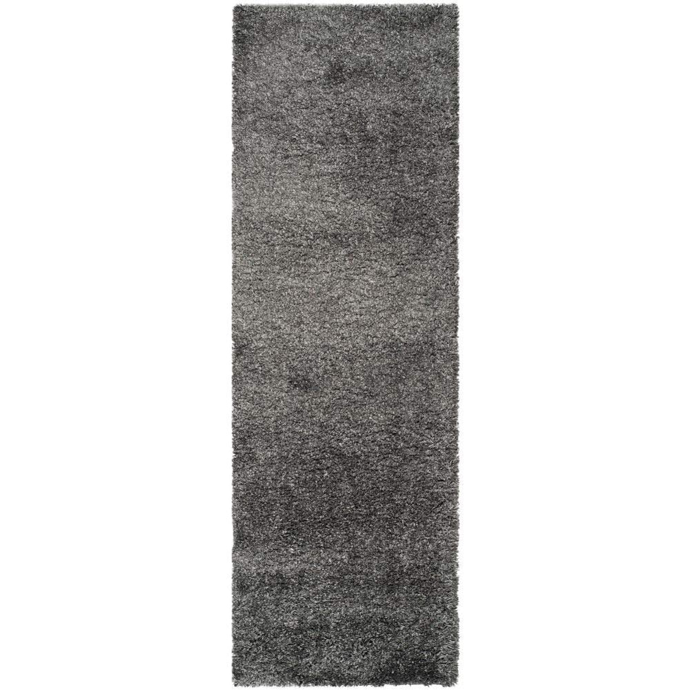 SAFAVIEH California Shag Collection Runner Rug - 2'3" x 13' Dark Grey - Diamond Home USA