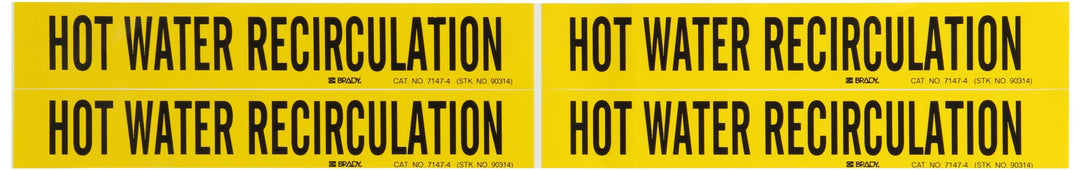 Brady 7147-4 Self-Sticking Vinyl Pipe Marker B-946 1 1/8" Height X 7" Width