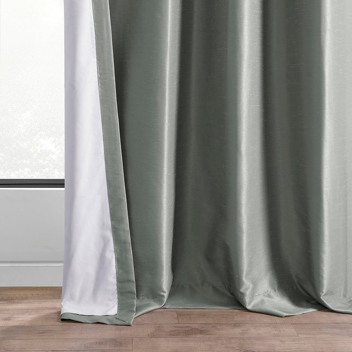 HPD Half Price Drapes Grommet Blackout Curtains for Bedroom Faux Dupioni Silk 50 - Diamond Home USA