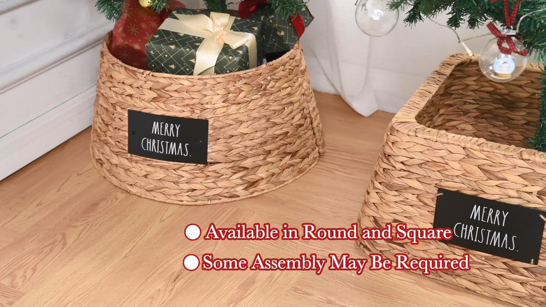 Rae Dunn Christmas ree Collar - Base Decoration to Cover Artificial Christmas - Diamond Home USA