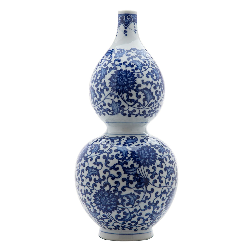 Blue and White Vase 5.5x5.5x11 Multi Color Porcelain - Diamond Home USA