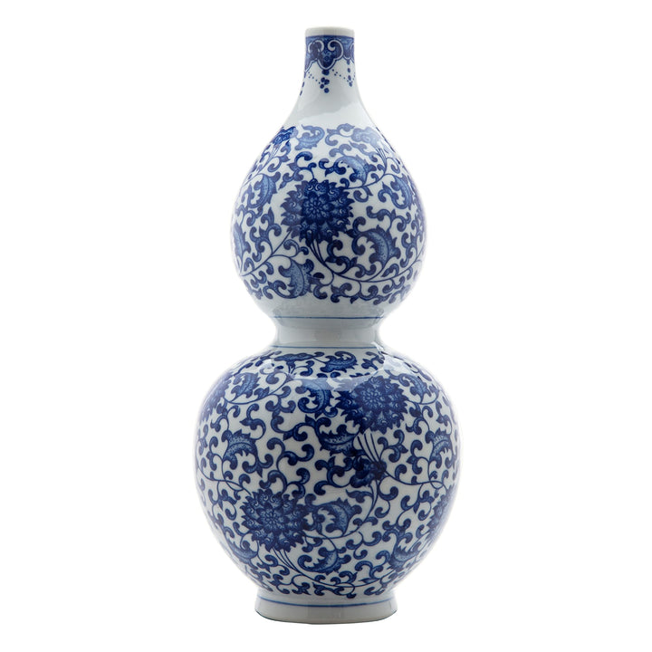 Blue and White Vase 5.5x5.5x11 Multi Color Porcelain - Diamond Home USA
