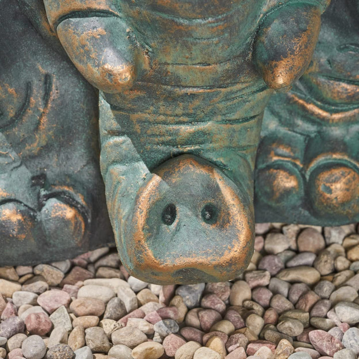Christopher Knight Home Salome Elephant Garden Stool Copper Patina - Diamond Home USA