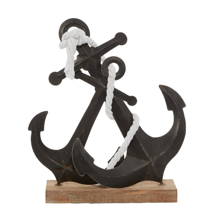 Black Iron Traditional Sculpture Anchor 16 X 15 5 - Diamond Home USA