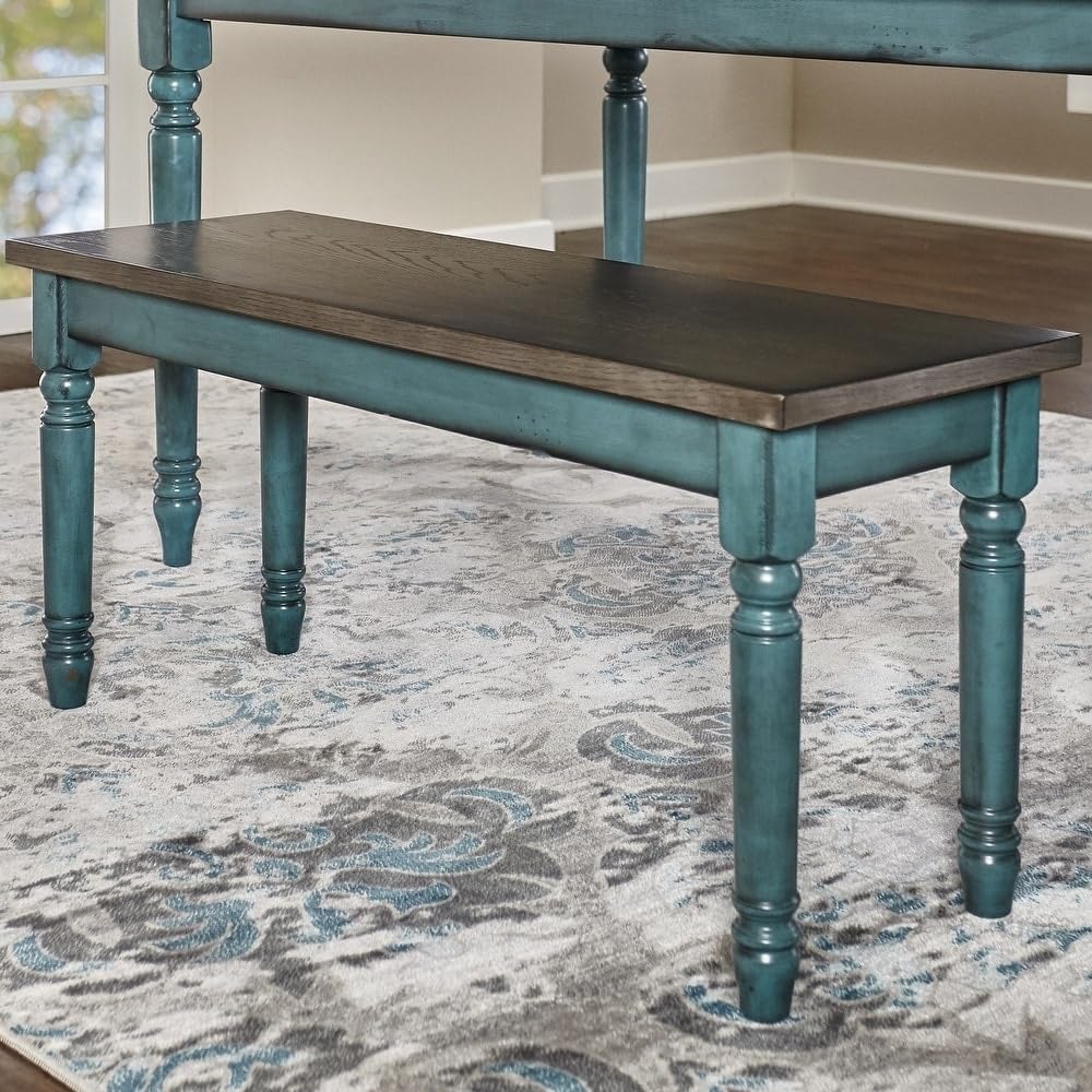 Powell Willow Modern Farmhouse Wood Bench Brown Painted - Diamond Home USA