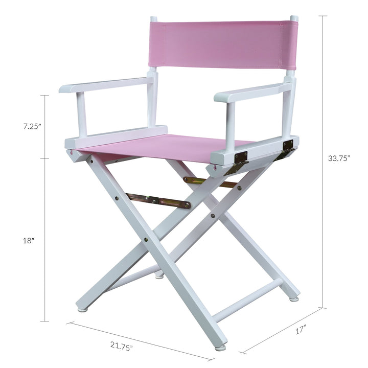 Casual Home 200-01/021-22 Director Chair 18" - Classic Height WhiteFrame/Pink