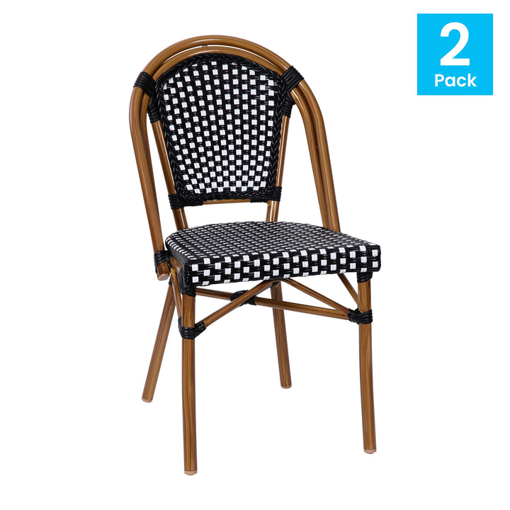 Taylor & Logan Nadia Indoor/Outdoor Stackable French Bistro Chairs in