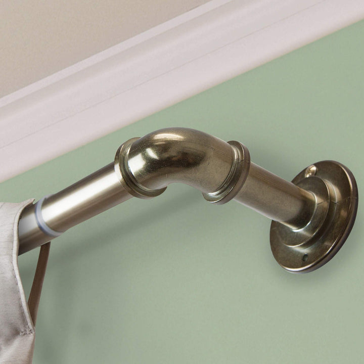 InStyleDesign Industrial Steel Pipe 1-inch Adjustable Curtain Rod