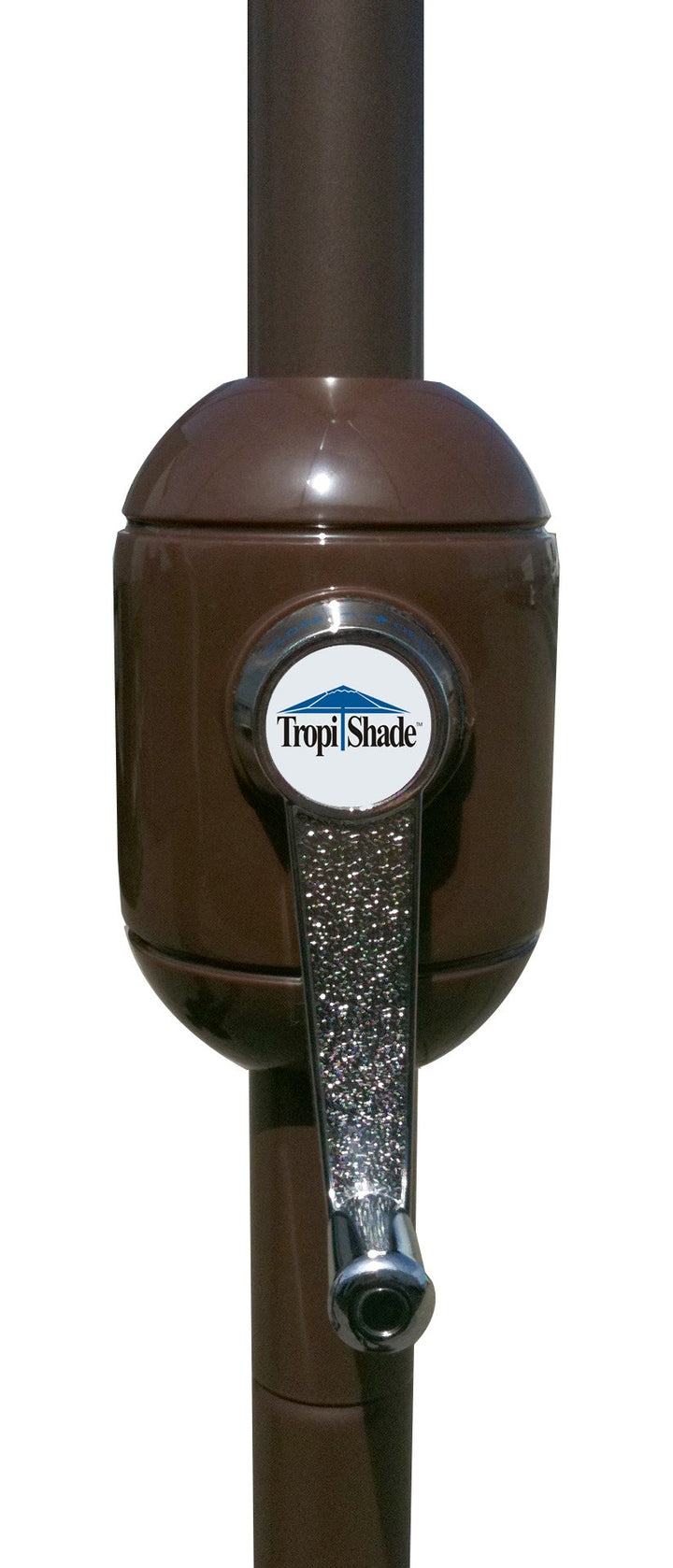 Tropishade Tropilight LED Lighted 9 ft Bronze Aluminum Market Umbrella with Rust - Diamond Home USA