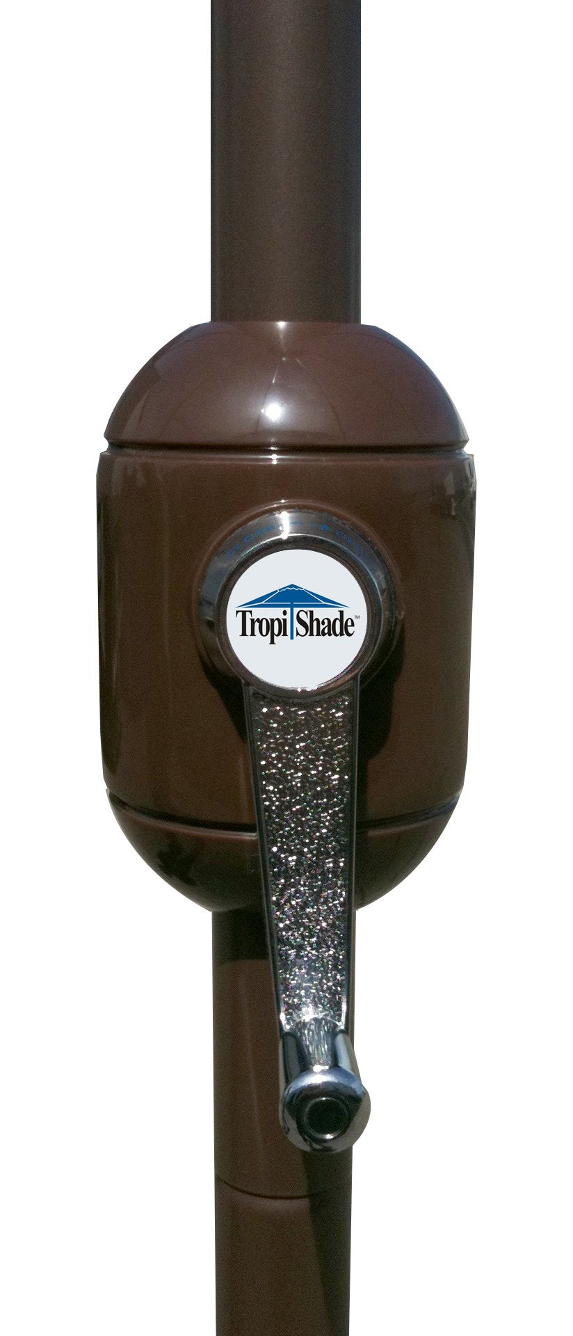 Tropishade Tropilight with LED Lighted 9 ft Bronze Aluminum Market Umbrella with - Diamond Home USA