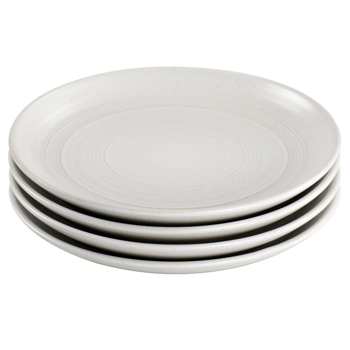 Bee and Willow Home 7 Inch 4 Piece Round Stoneware Appetizer Plate Set in - Diamond Home USA