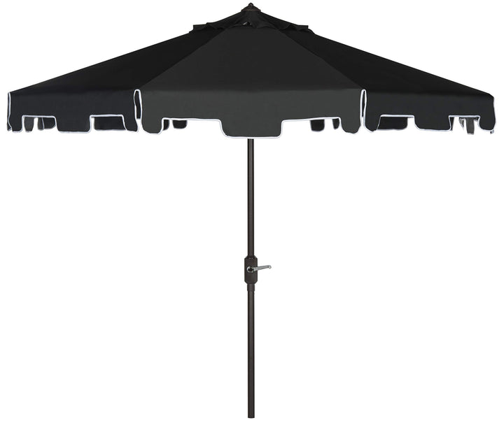 Safavieh PAT8000H Outdoor Collection Zimmerman Crank Market Umbrella with Flap - Diamond Home USA