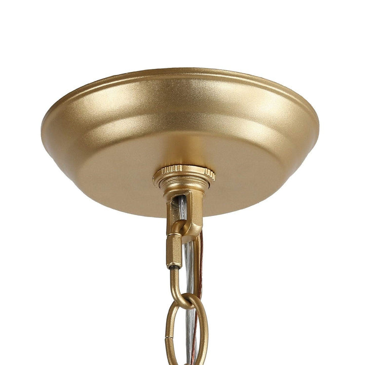 5-Light Modern Goldtone Chandelier Metallic Industrial Contemporary Transitional - Diamond Home USA