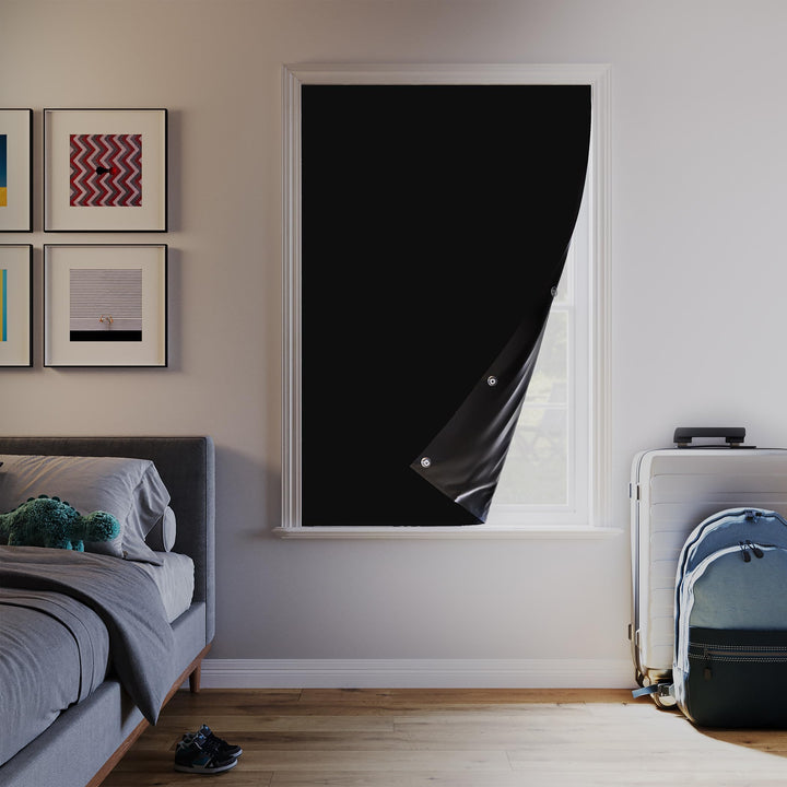 Sun Zero Lights Out Portable Travel 100% Blackout Suction-Cup-Curtain Panel - Diamond Home USA