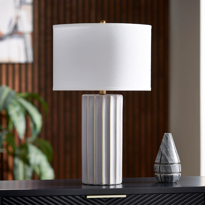 Ceramic Table Lamp Grey Contemporary - Diamond Home USA