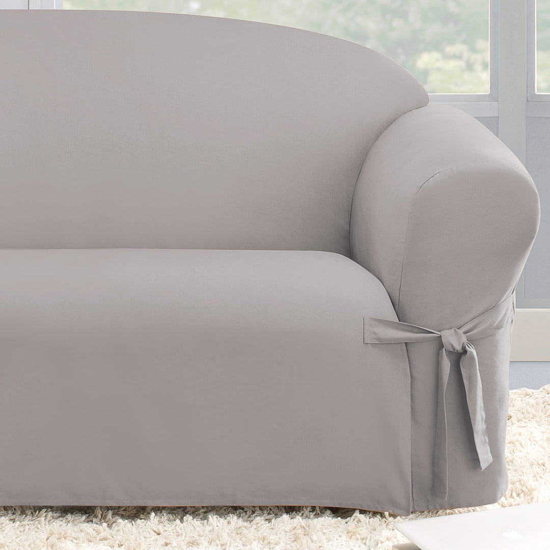 SureFit Cotton Duck Canvas Sofa Slipcovers Sofa Cover Cotton Solid One Piece
