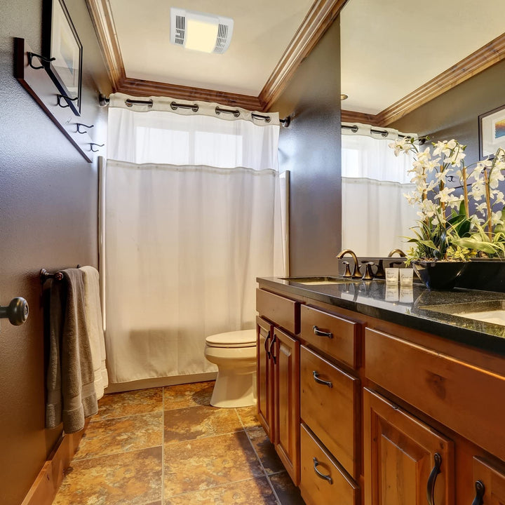 Ultra Quiet Bathroom Exhaust Fan With Led Light 90cfm 1.5 Ventilation Square - Diamond Home USA