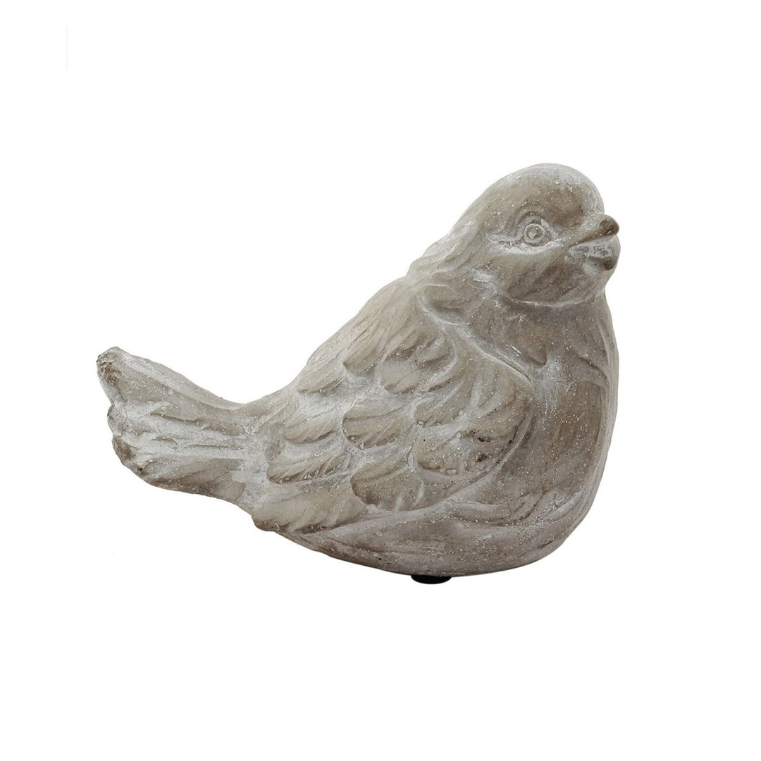 Set of 2 Sitting Resting Birds Accent Weathered Gray Ceramic Grey Modern - Diamond Home USA