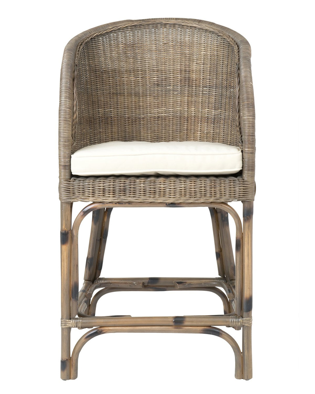 East at Main Layla Brown Rattan Counterstool (21x20.5x38) - Diamond Home USA