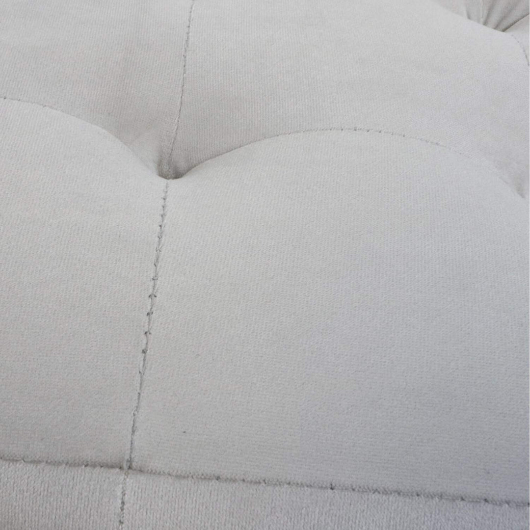 Grey 23-inch Square Tufted Padded Ottoman Modern Contemporary Traditional - Diamond Home USA